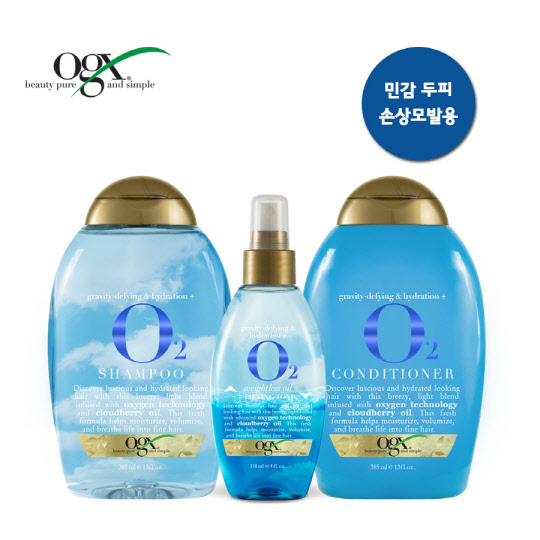 미국 유명 헤어케어 브랜드 OGX(오지엑스)가 민감한 두피와 손상된 모발에 산소(오투)를 침투시켜 생기를 불어넣는 'OGX오투' 라인 3종을 출시했다고 3일 밝혔다. OGX 공식 쇼핑몰 '바디콜렉션'을 비롯한 대형 온라인몰과 올리브영 등 오프라인 매장에서 구입할 수 있다. OGX 제공